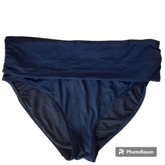 BOND-EYE Navy Blue Bikini Bottom Roll Band Brief NWOT - US Size 6 - Picture 5 of 9